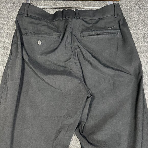 Nike Victory Golf Pants Mens 32 Dri Fit Black Stretch Flat Front Pockets Logo - Picture 6 of 8